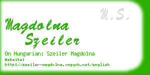 magdolna szeiler business card